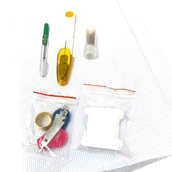 Caydo Embroidery / Counted Cross Stitch Starter Kit Hoops Tools Floss Aida Cloth - Picture 10 of 11